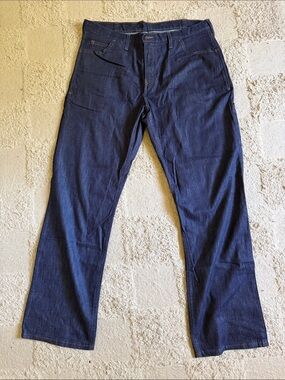 Crude Men's Dark Blue Straight-Leg Jeans